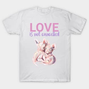 Love is not cancelled funny valentine design T-Shirt